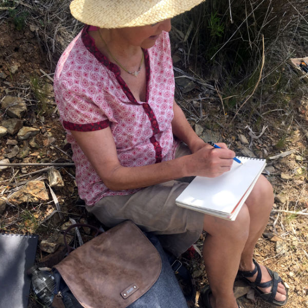 Outside painting in nature